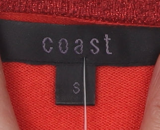 Coast Women's Red Cardigan, S, Round Neck Knit
