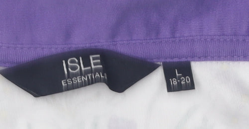 Isle Essentials Women's Multicoloured Floral Button-Up Shirt, L