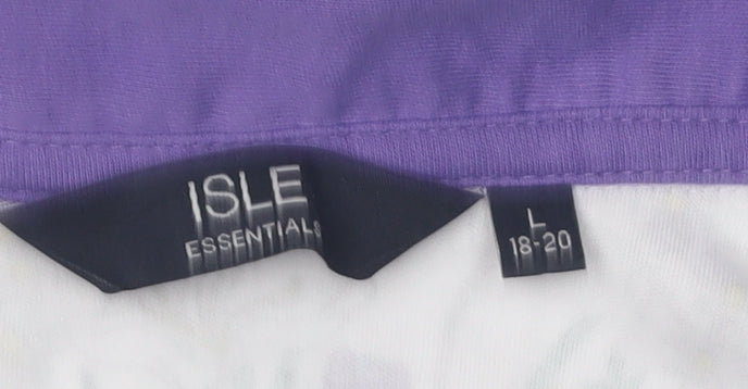 Isle Essentials Women's Multicoloured Floral Button-Up Shirt, L