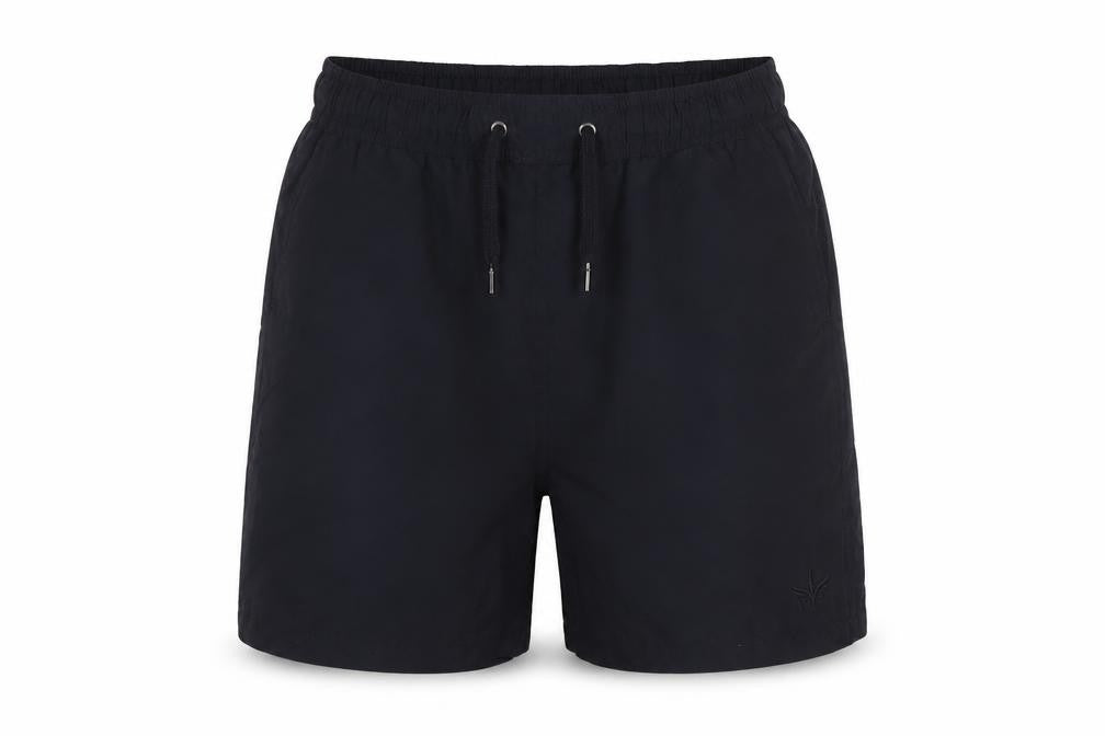 Front view of Firetrap boys’ black shorts, 13 years, elastic waist
