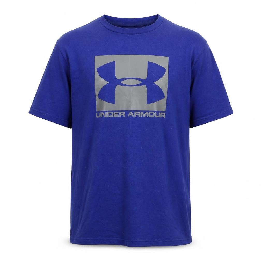 Front view of Under Armour Men's Blue Graphic T-Shirt M Relaxed