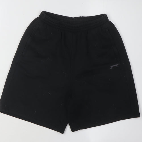 Slazenger Boys Black Athletic Shorts, Size 13 Yrs, Gym & Training