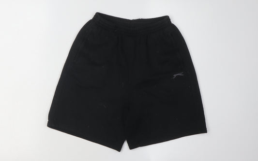 Slazenger Boys Black Athletic Shorts, Size 13 Yrs, Gym & Training