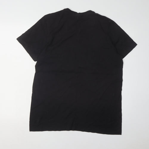 Adidas Men's Black Graphic Print T-Shirt, Medium