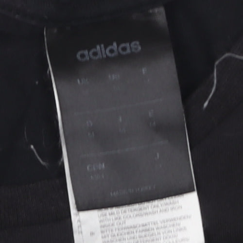 Adidas Men's Black Graphic Print T-Shirt, Medium