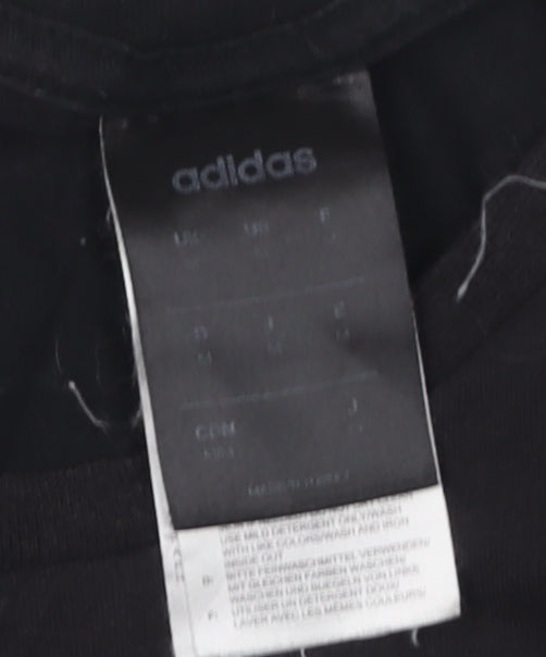 Adidas Men's Black Graphic Print T-Shirt, Medium