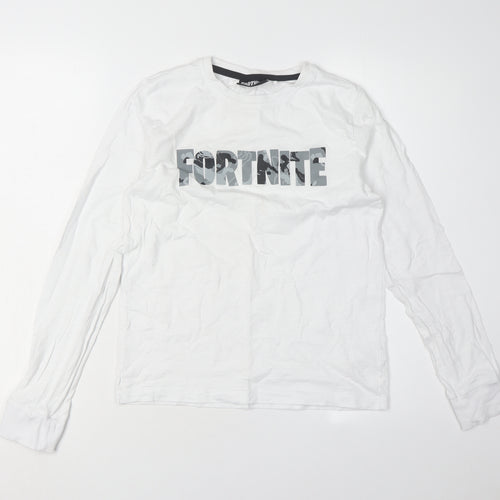 Next Boys Fortnite Graphic White Long Sleeve Tee 12 Years