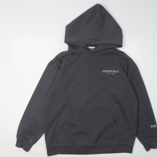 ESSENTIALS FEAR OF GOD Men's Black Pullover Hoodie S