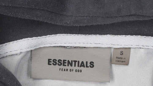 ESSENTIALS FEAR OF GOD Men's Black Pullover Hoodie S