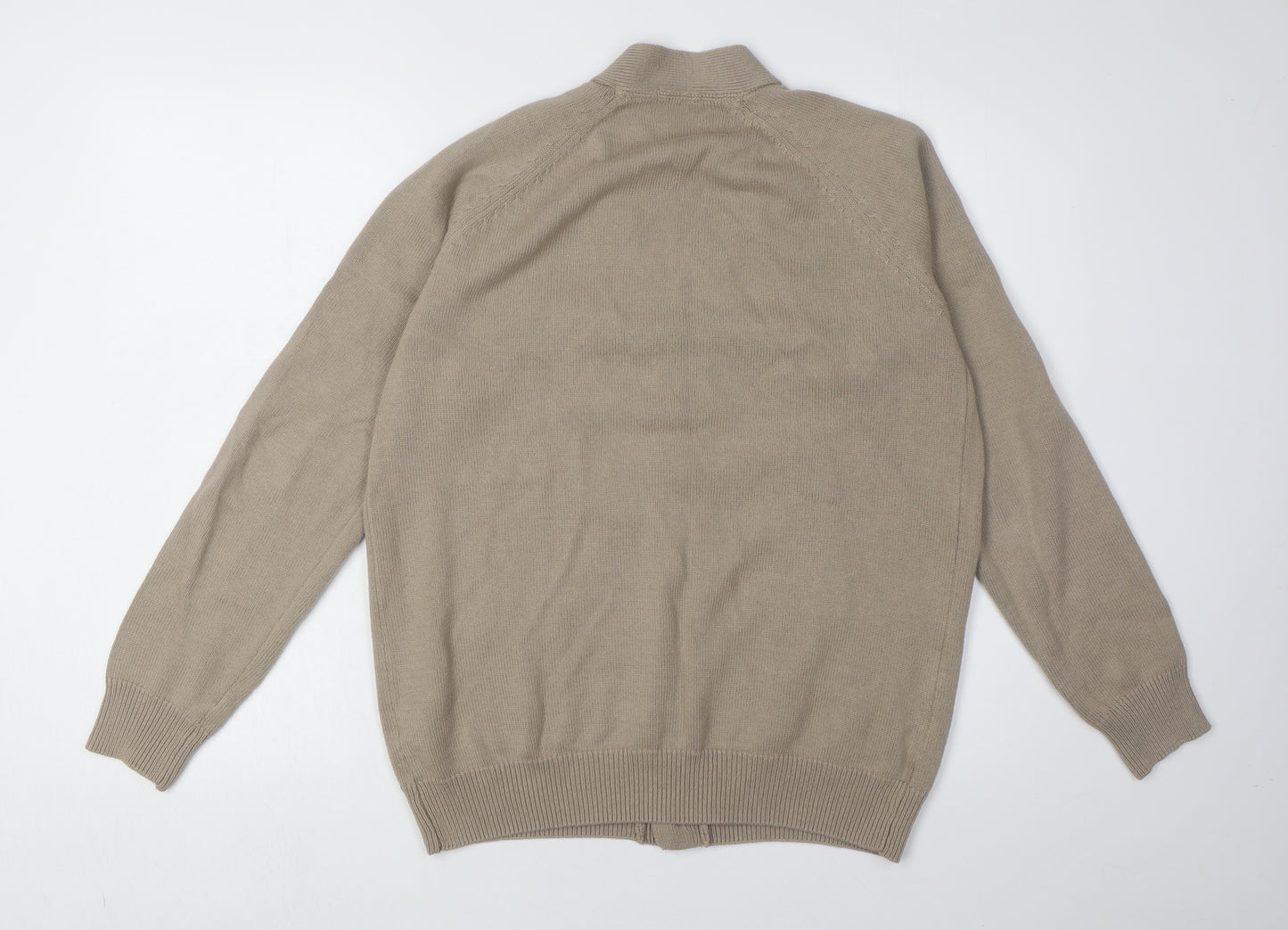 Cotton Traders Men’s Beige Cardigan M V-Neck Buttons