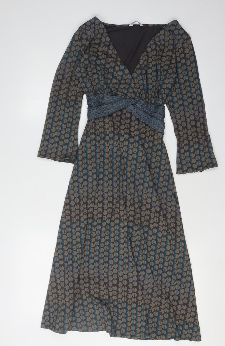 On Whistle Stuff Women's Multicoloured Wrap Dress, Size 10