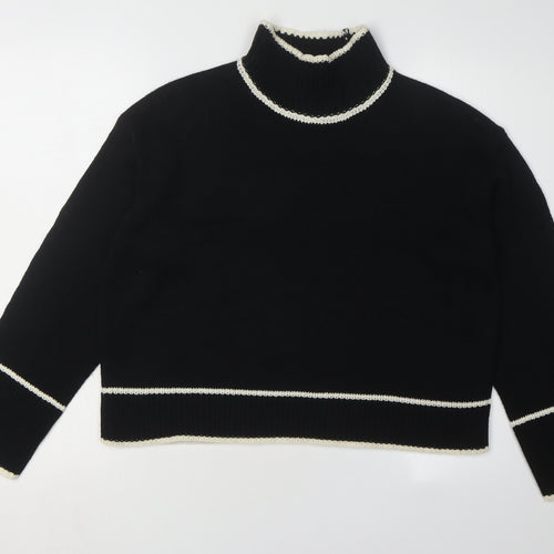 Brave Soul Women's Black Roll Neck Pullover Jumper Size S