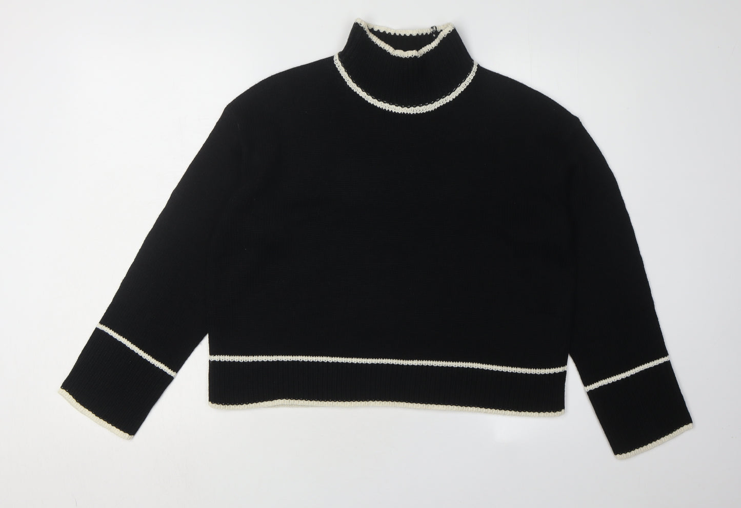 Brave Soul Women's Black Roll Neck Pullover Jumper Size S