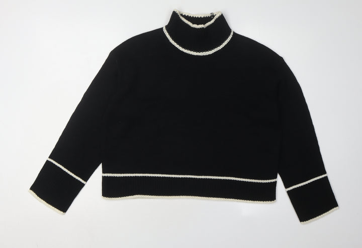 Brave Soul Women's Black Roll Neck Pullover Jumper Size S