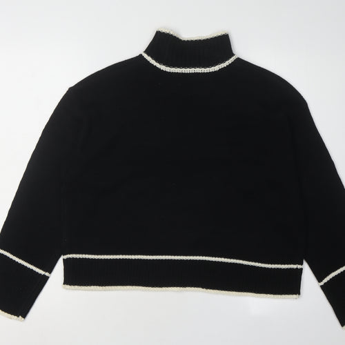 Brave Soul Women's Black Roll Neck Pullover Jumper Size S