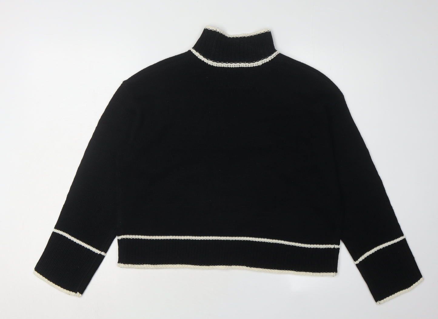 Brave Soul Women's Black Roll Neck Pullover Jumper Size S