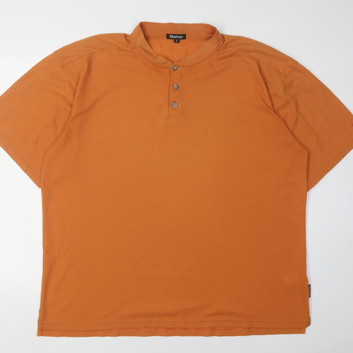 Rohan Unisex Orange XL Moisture Wicking Henley T-Shirt