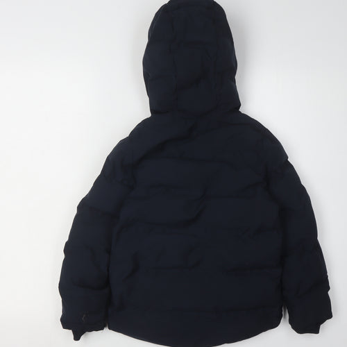 Next Boys Blue Puffer Jacket, Hooded, 6 Years