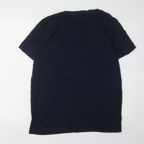 Jack & Jones Men's Black Graphic Print T-Shirt - L