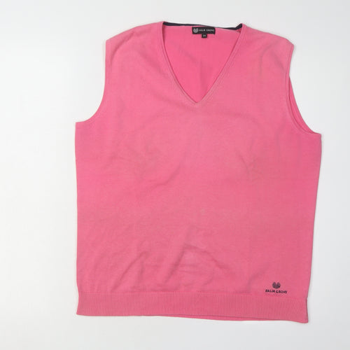 Palm Grove Pink V-Neck Womens Cotton Vest Size 14