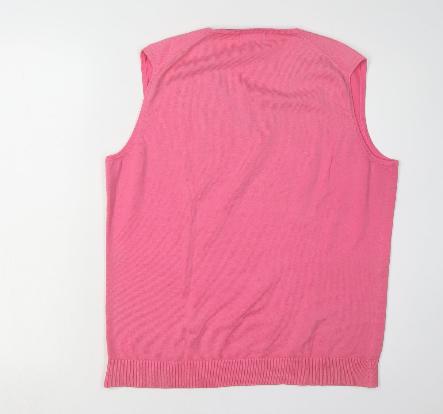 Palm Grove Pink V-Neck Womens Cotton Vest Size 14