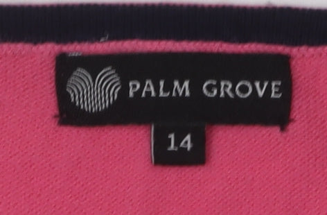 Palm Grove Pink V-Neck Womens Cotton Vest Size 14