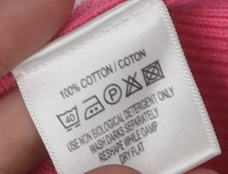 Palm Grove Pink V-Neck Womens Cotton Vest Size 14