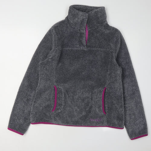 Weird Fish Women's Grey Fleece Pullover Sweatshirt Size 12