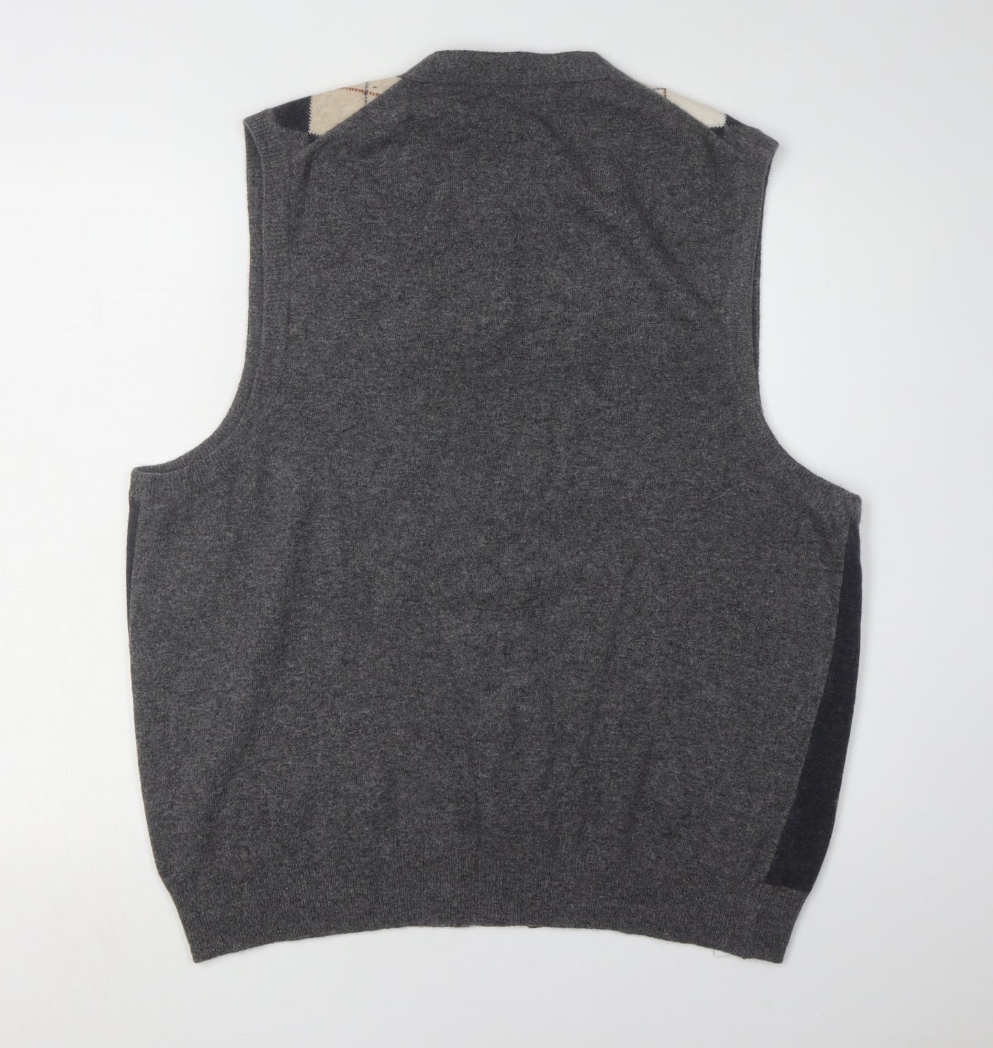Braemar Men's Grey Argyle Wool Vest L