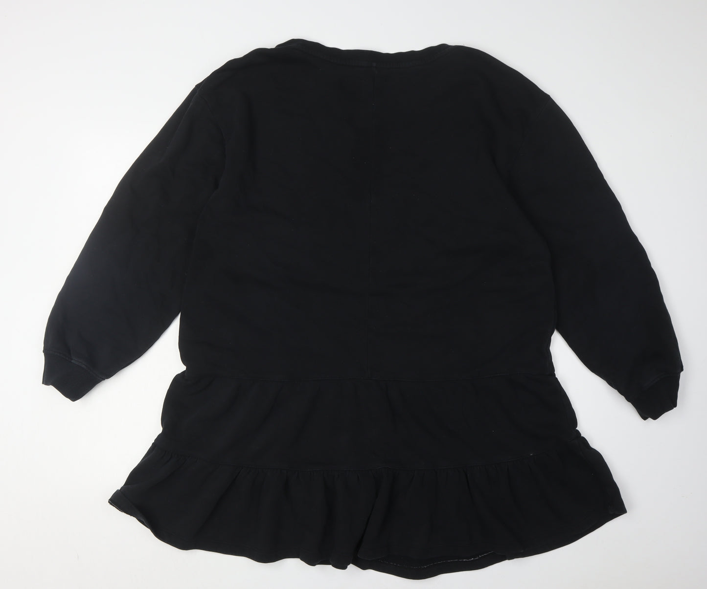 hush Black Cotton Blend Women's Dress Long Sleeve Size 16
