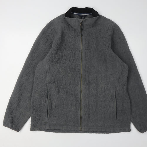 Lands' End Men's Grey Full Zip Jacket XL