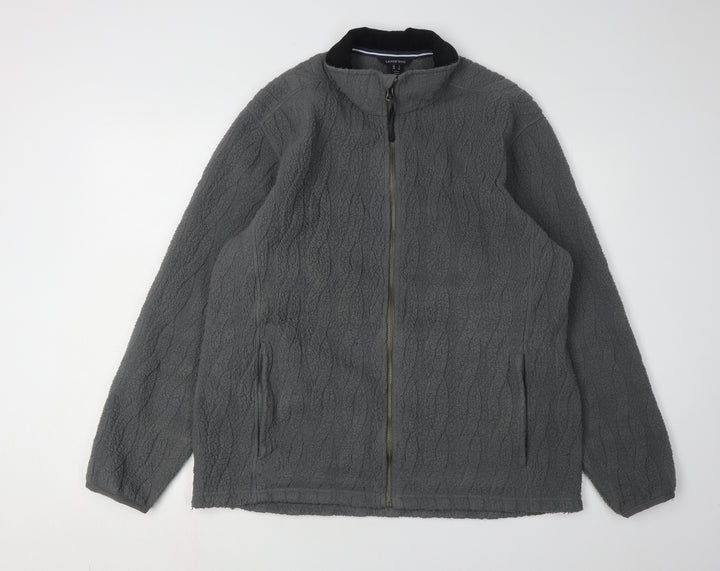 Lands' End Men's Grey Full Zip Jacket XL