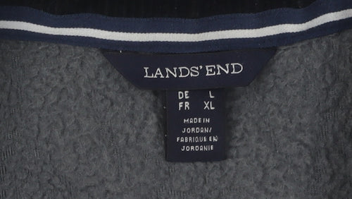 Lands' End Men's Grey Full Zip Jacket XL