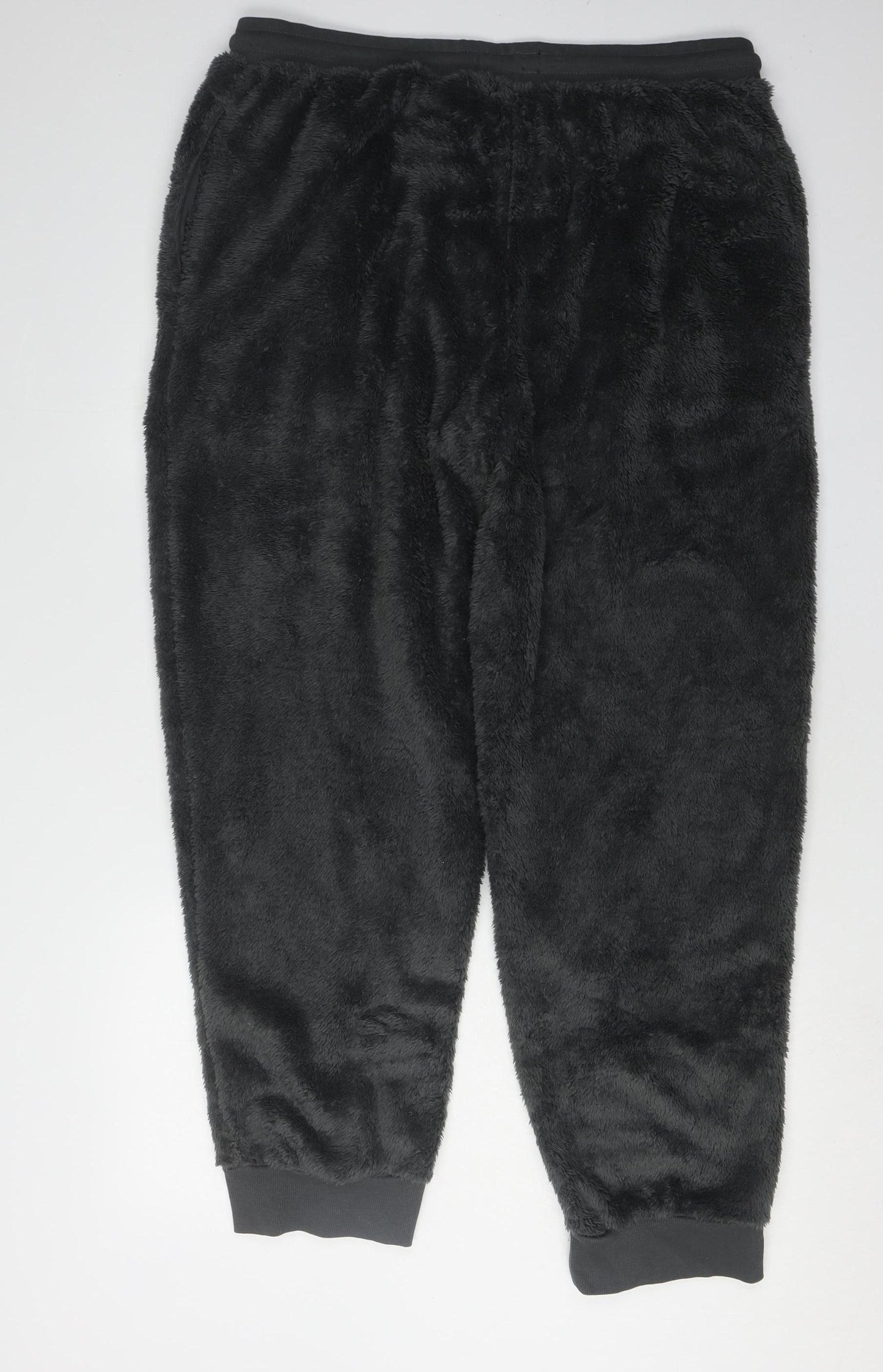 Threadbare Men's Black Fleece Lounge Pants 2XL