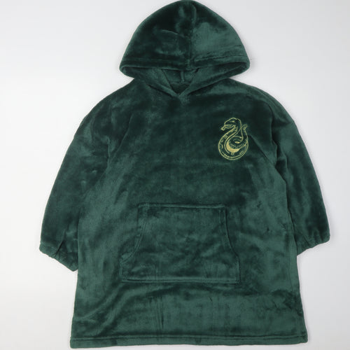 Dunelm Boys Green Slytherin Hooded Fleece Robe 7-10 Years