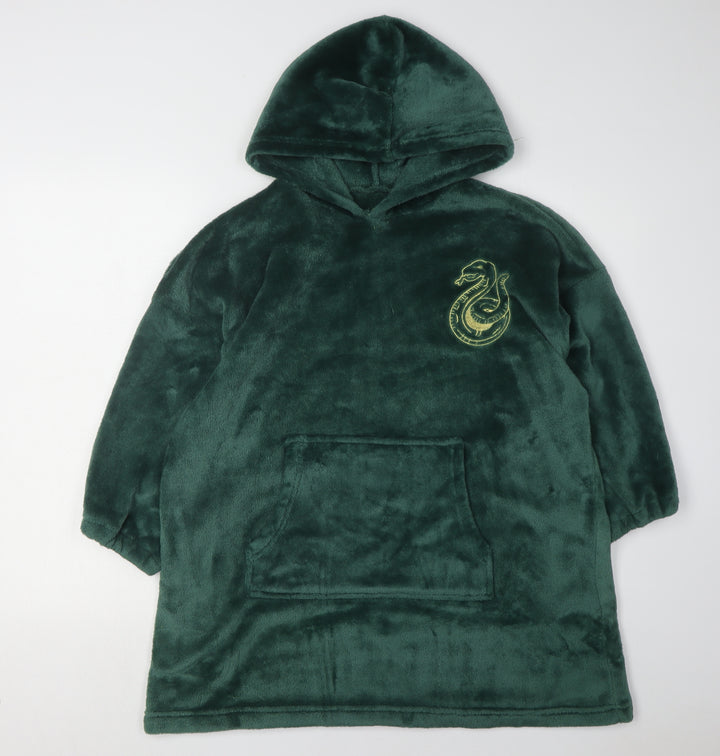 Dunelm Boys Green Slytherin Hooded Fleece Robe 7-10 Years