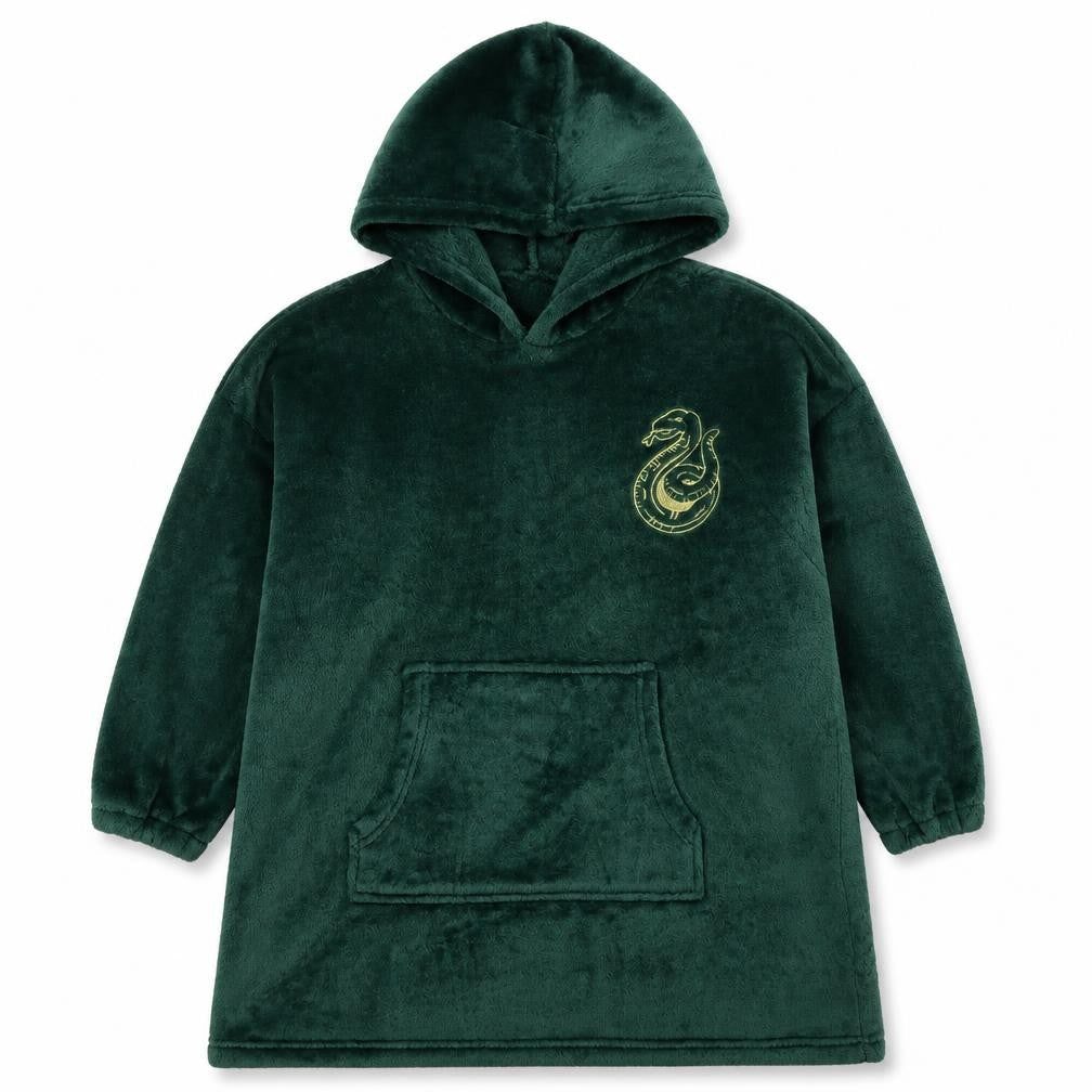 Dunelm Boys Green Slytherin Hooded Fleece Robe 7-10 Years