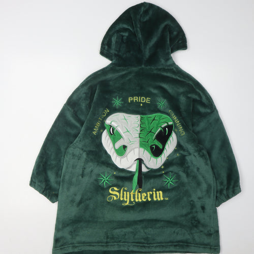 Dunelm Boys Green Slytherin Hooded Fleece Robe 7-10 Years