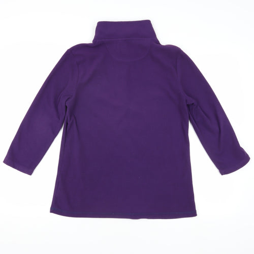 Peter Storm Women's Purple Fleece Henley Sweatshirt