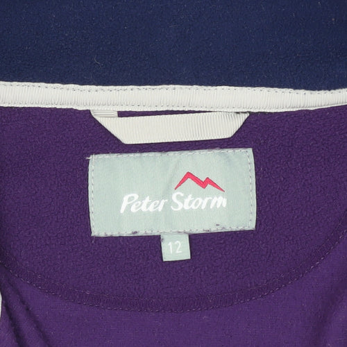Peter Storm Women's Purple Fleece Henley Sweatshirt