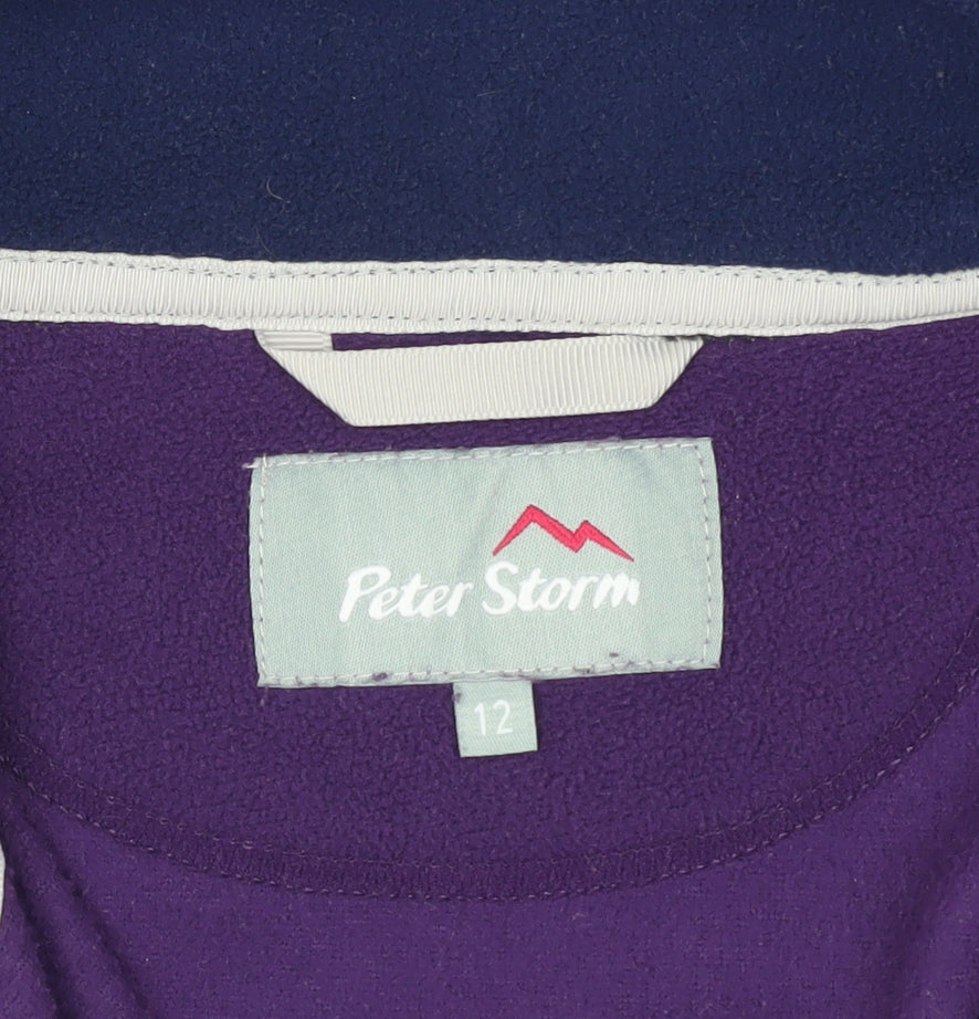 Peter Storm Women's Purple Fleece Henley Sweatshirt