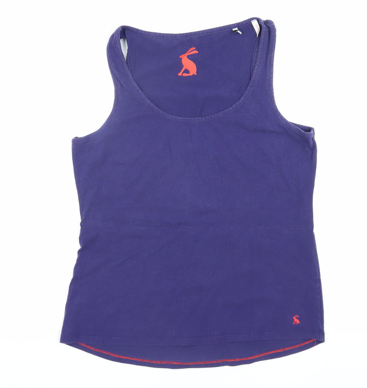 Joules Women's Purple Tank Top, Size M, Scoop Neck