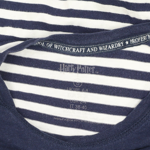 Harry Potter Teens Blue Striped T-Shirt, Size 6-8