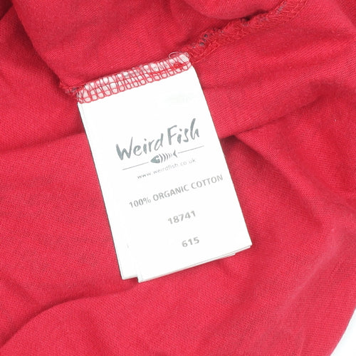 Weird Fish Women's Red Floral 3/4 Sleeve Dress