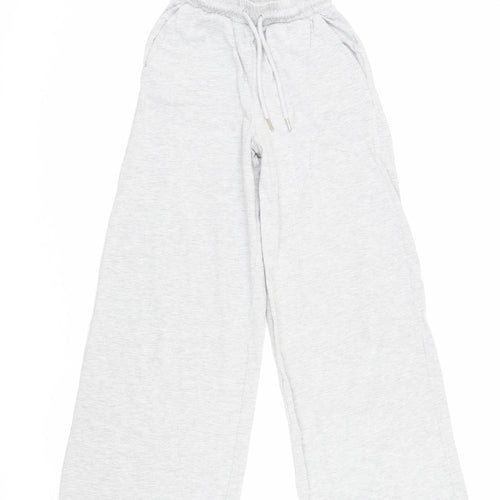 Zara Women's Grey Wide-Leg Trousers, XS