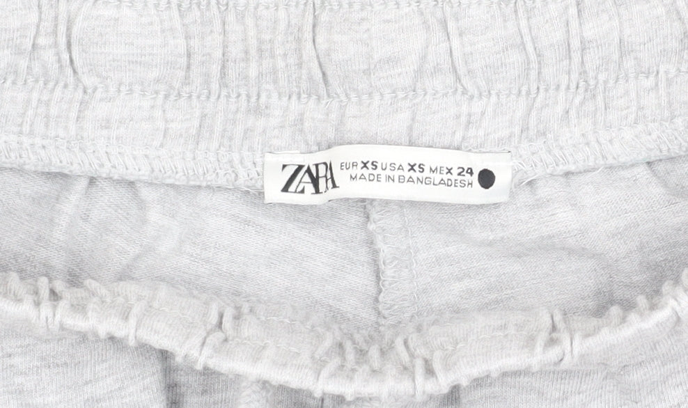 Zara Women's Grey Wide-Leg Trousers, XS