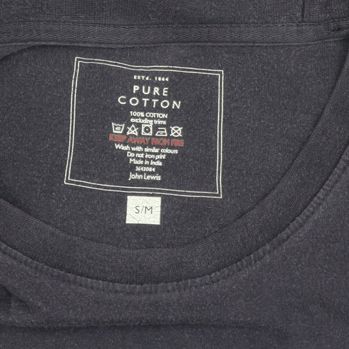 John Lewis Men's Black Cotton T-Shirt S/M