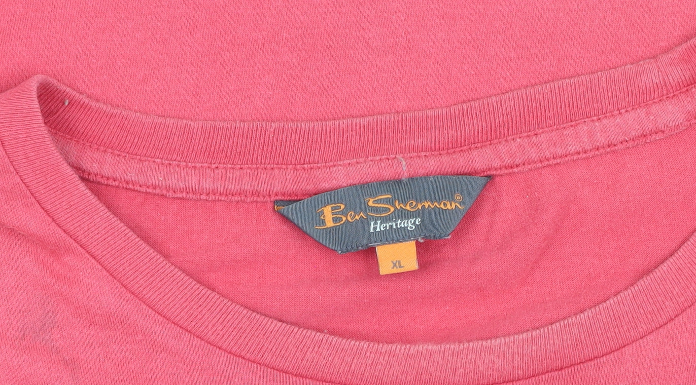 Ben Sherman Red Crew Neck Men's XL T-Shirt