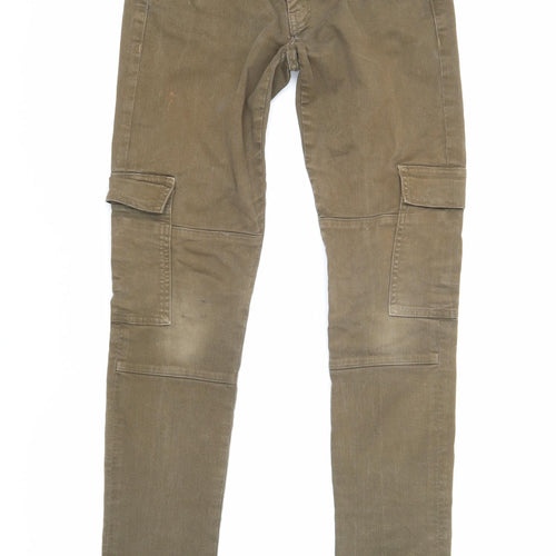 Hudson Men's Green Cargo Jeans, Size 27, Slim Fit