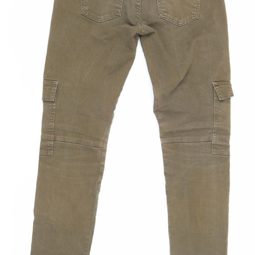Hudson Men's Green Cargo Jeans, Size 27, Slim Fit